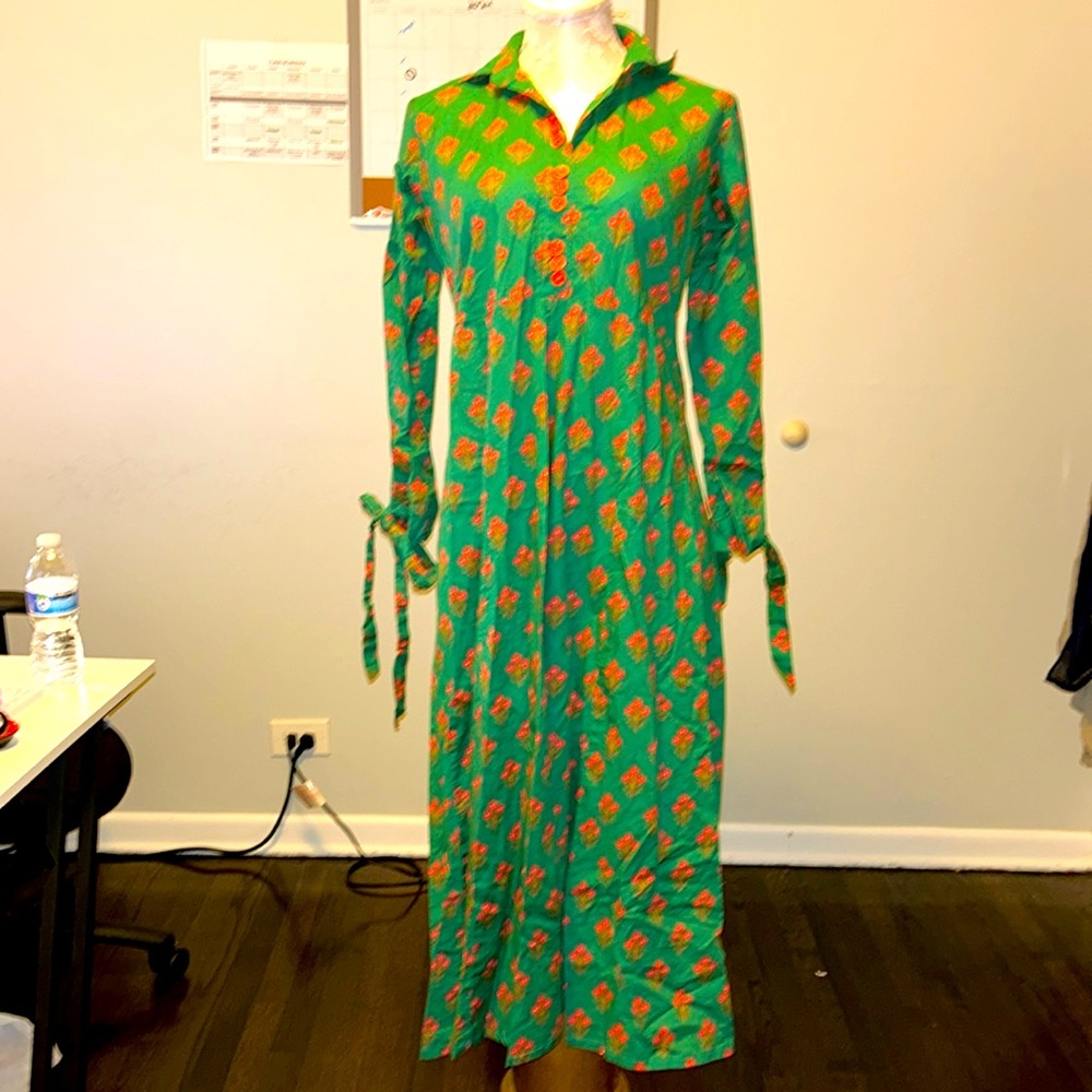 Long sleeved maxi dress from IDEAS  GUL AHMED 100% real cotton